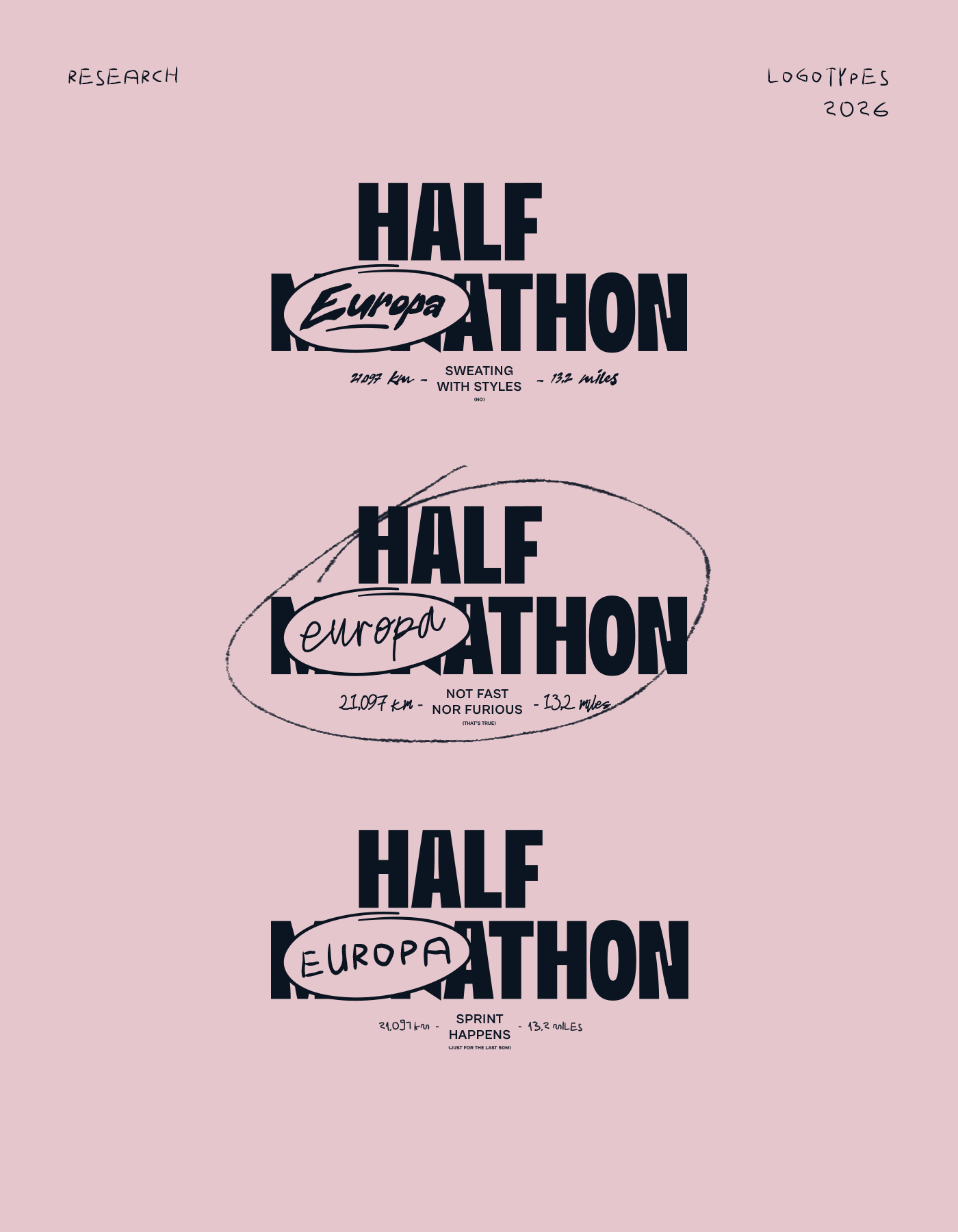 HALF [EUROPA]THON — BRANDING branding identity design by William Boulay