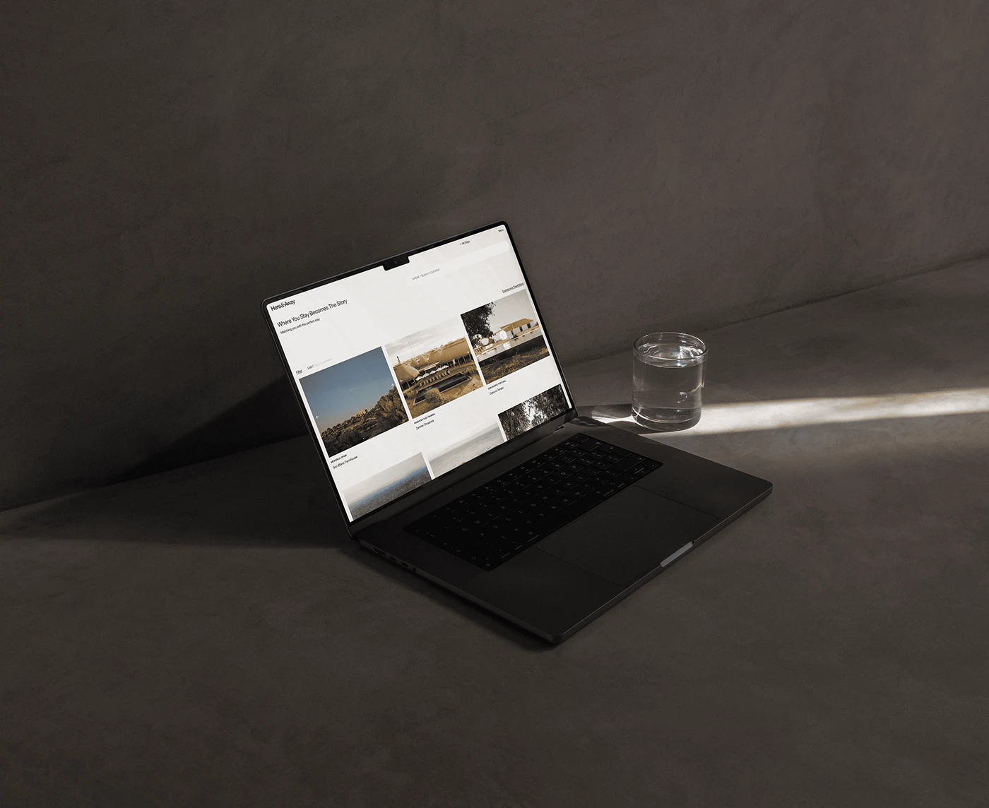 Here Away travel platform ui ux detail 1