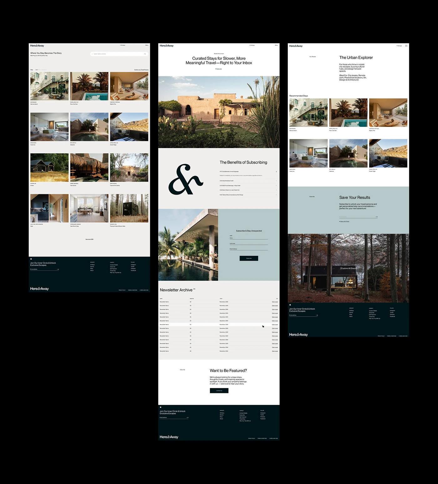 Here Away travel platform ui ux detail 6