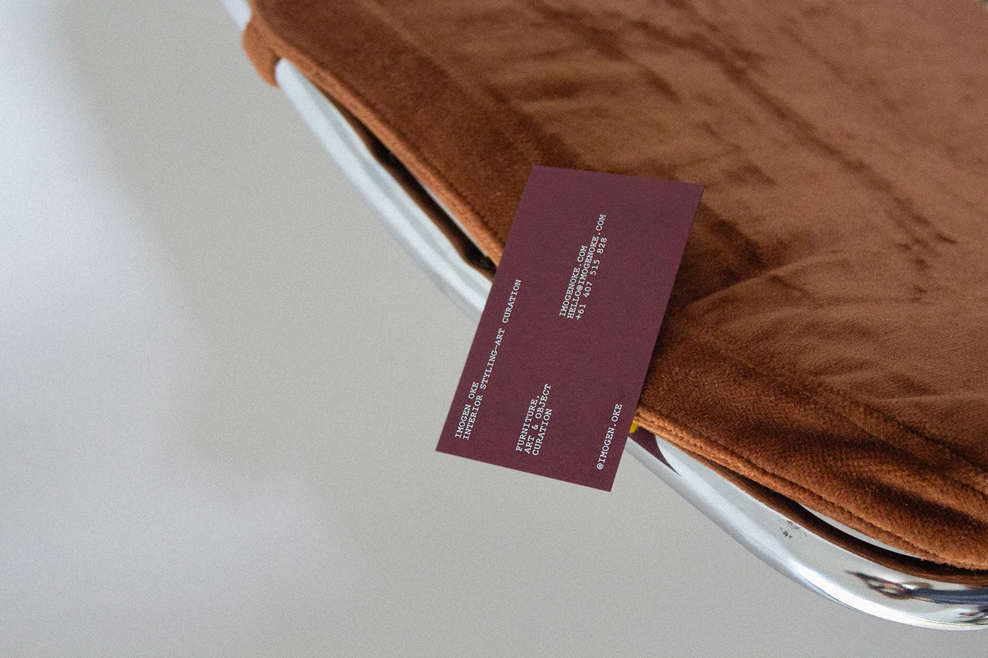 Imogen Oke branding identity design by Thought & Found