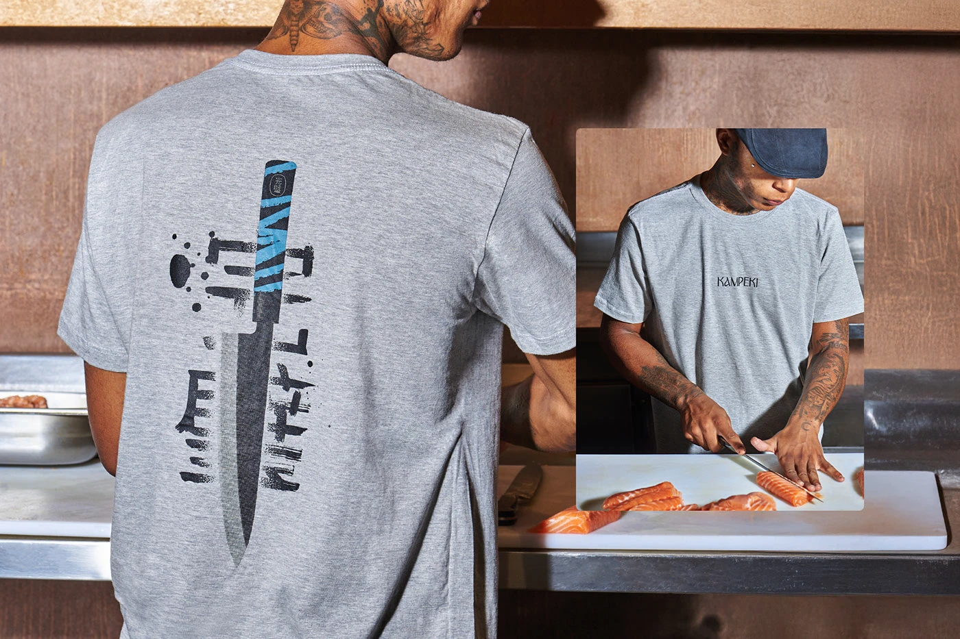 Kampeki Sushi branding identity detail 10