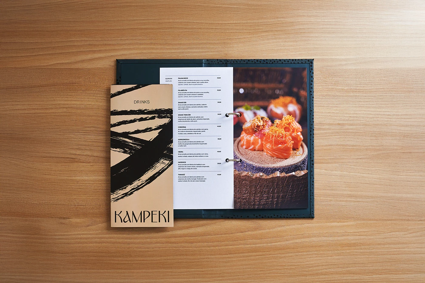 Kampeki Sushi branding identity detail 8