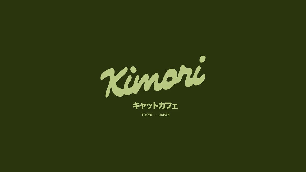 Kimori Matcha Cat Cafe brand design asset detail branding