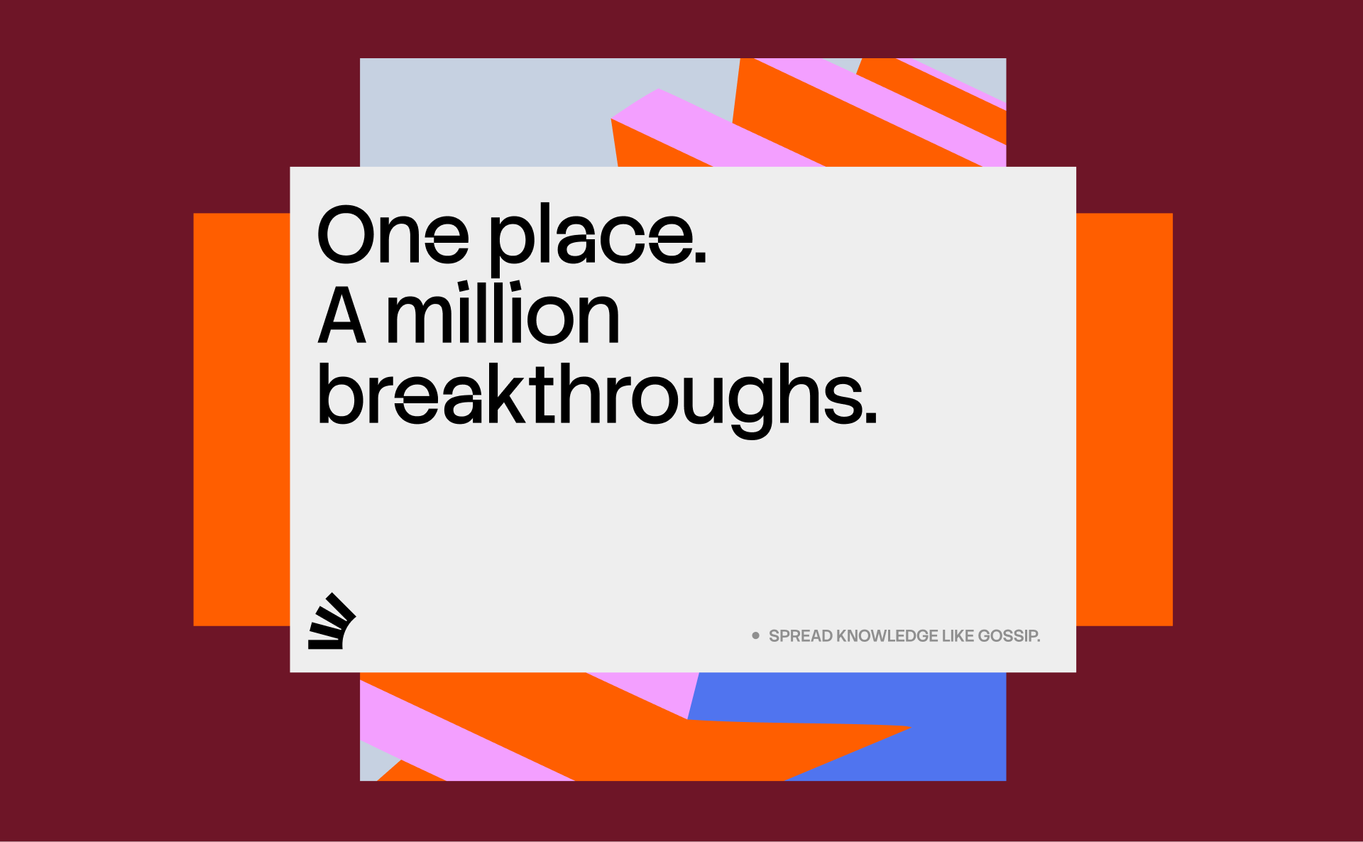 Stack Overflow 'One place. A million breakthroughs.' campaign lockup by Koto