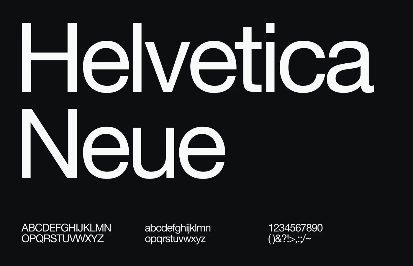 Helvetica Neue typography specimen for LAND38 brand visual identity