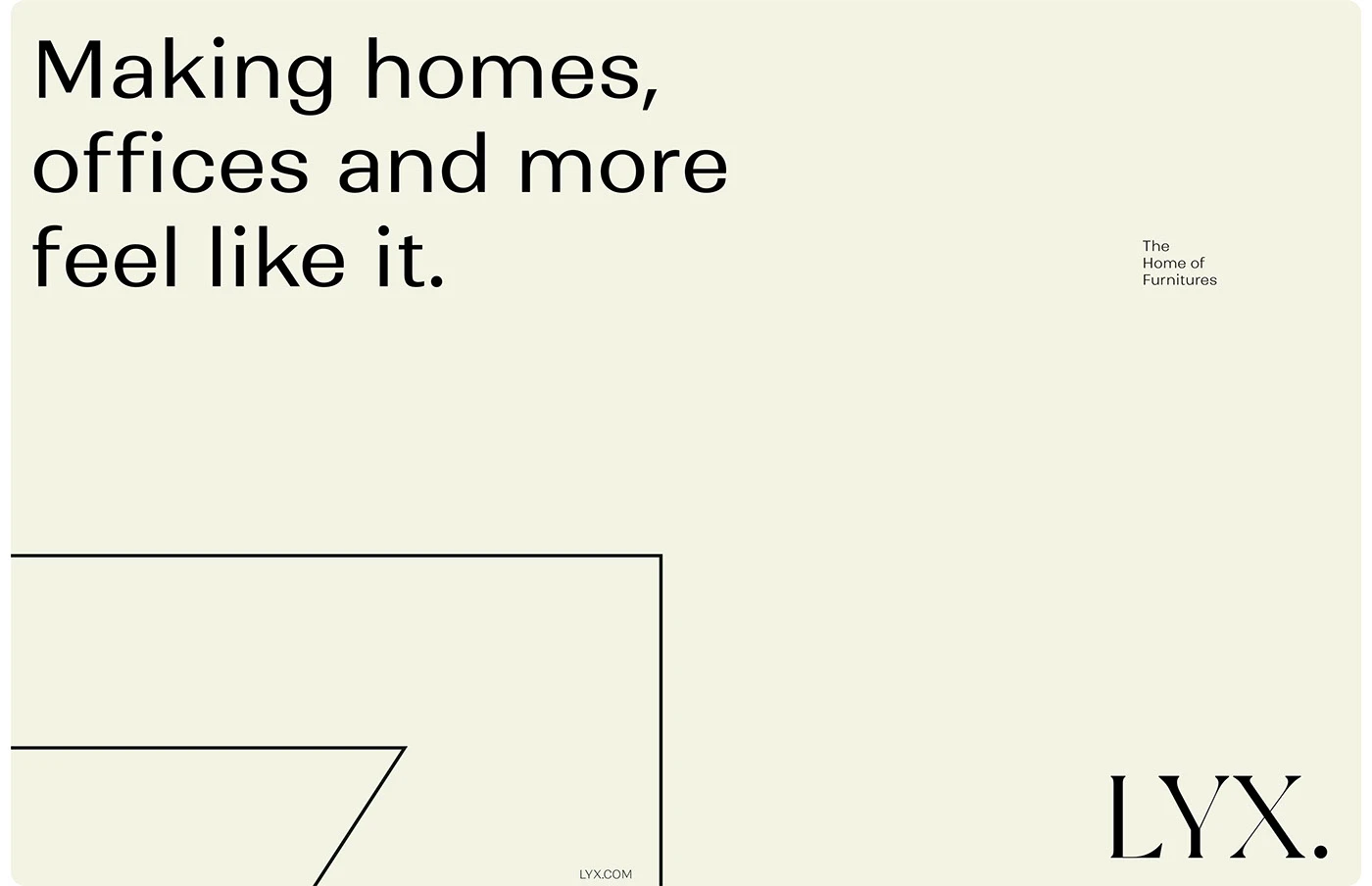LYX branding large-scale poster layout and typography grid