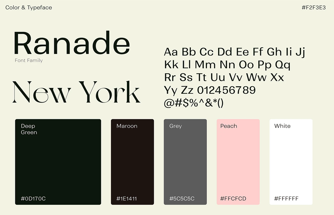 LYX branding color palette and typography typeface specimen