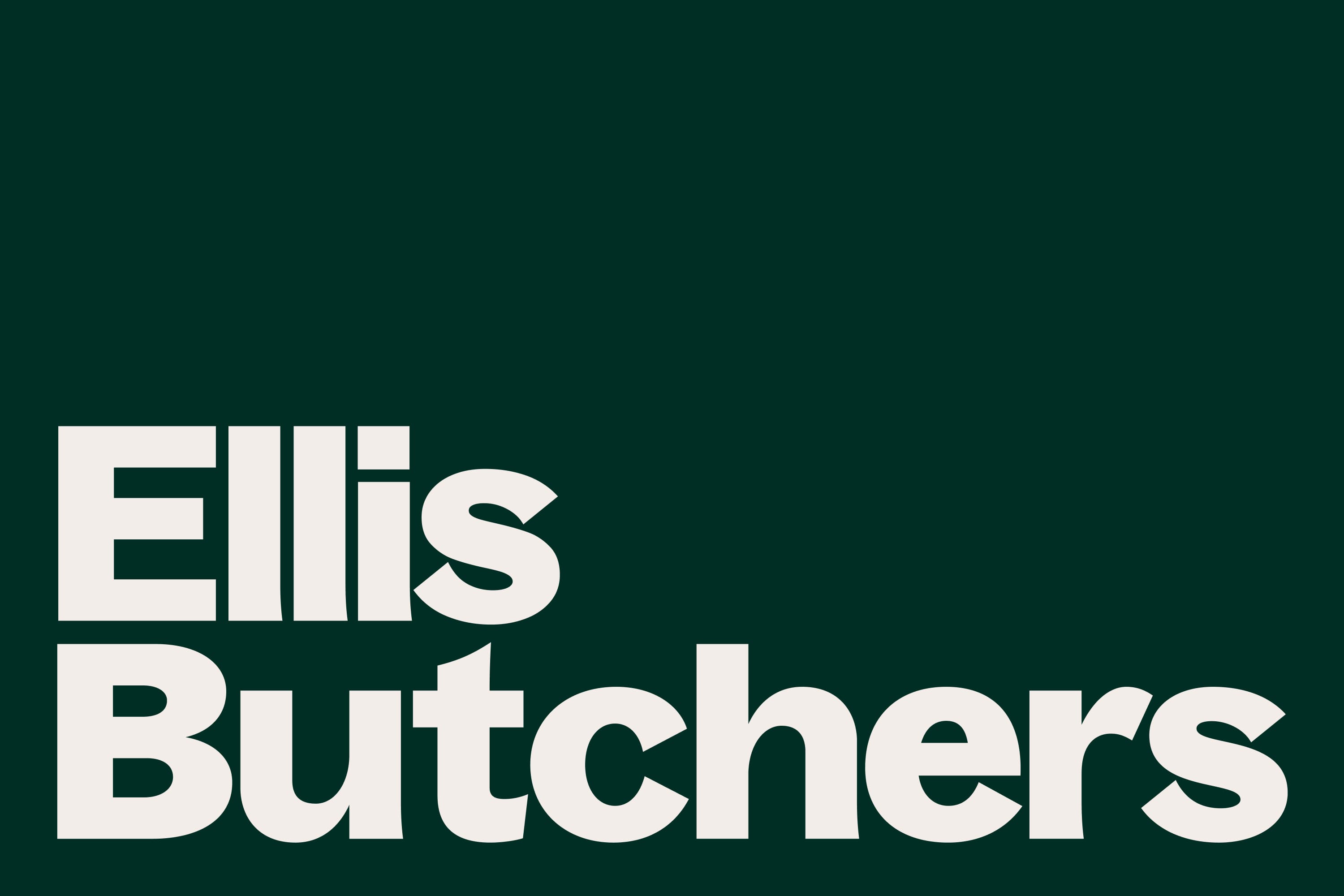 Ellis Butchers branding hero graphic mockup by Studio Blackburn