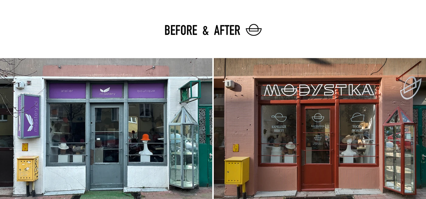 Modystka Storefront Redesign branding full identity overview
