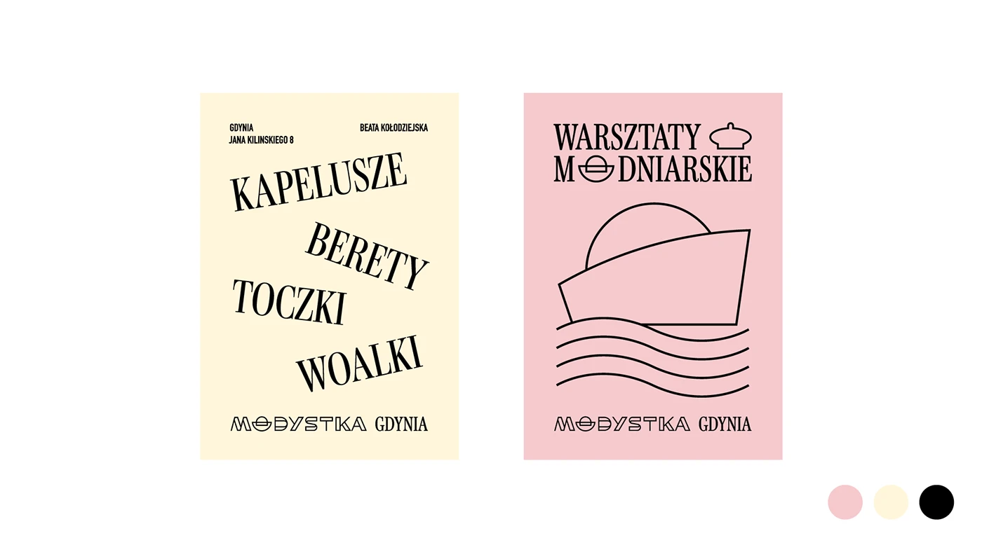 Modystka Storefront Redesign branding printed stationery and store cards