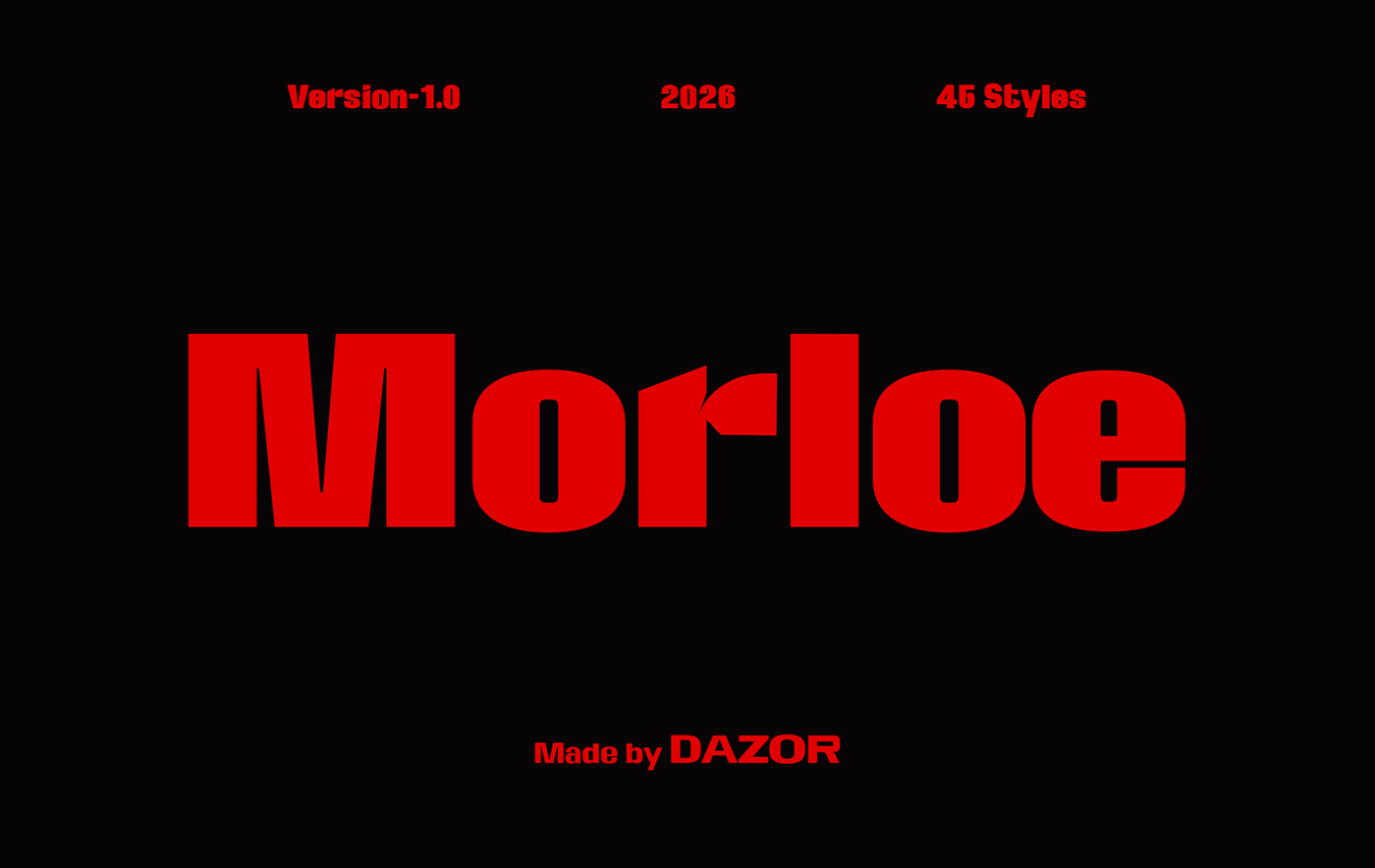 Morloe variable font typography hero specimen graphic