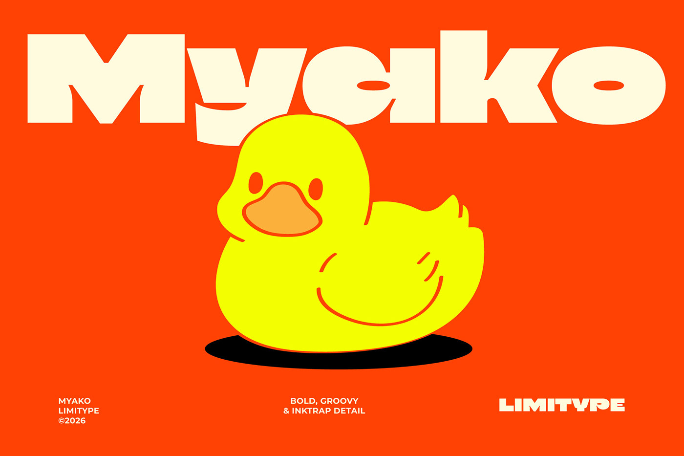 typography - Myako bold inktrap font specimen asset 1