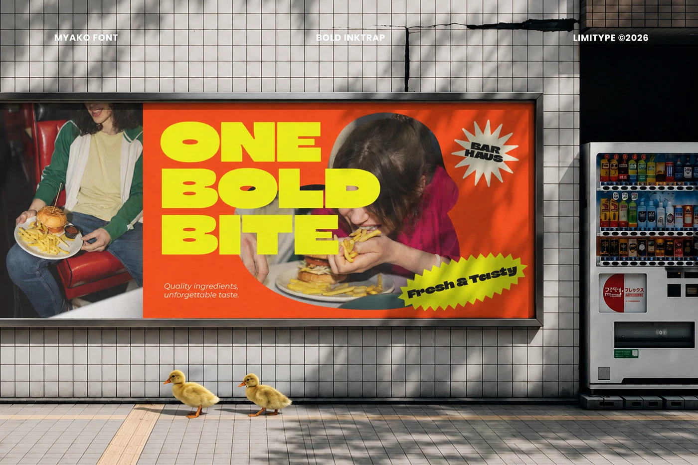 typography - Myako bold inktrap font specimen asset 3