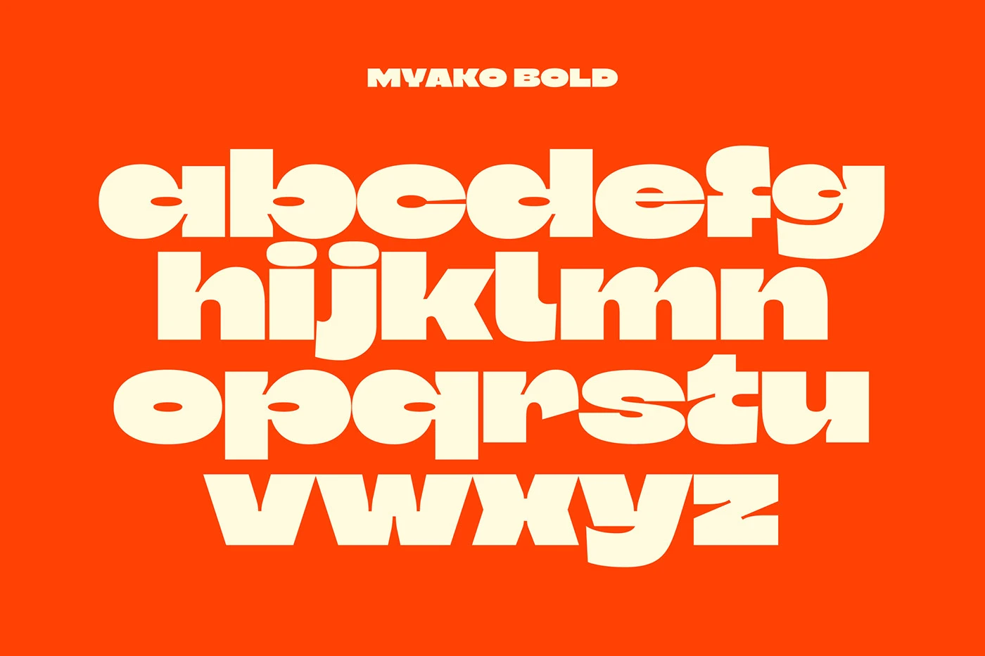 typography - Myako bold inktrap font specimen asset 10