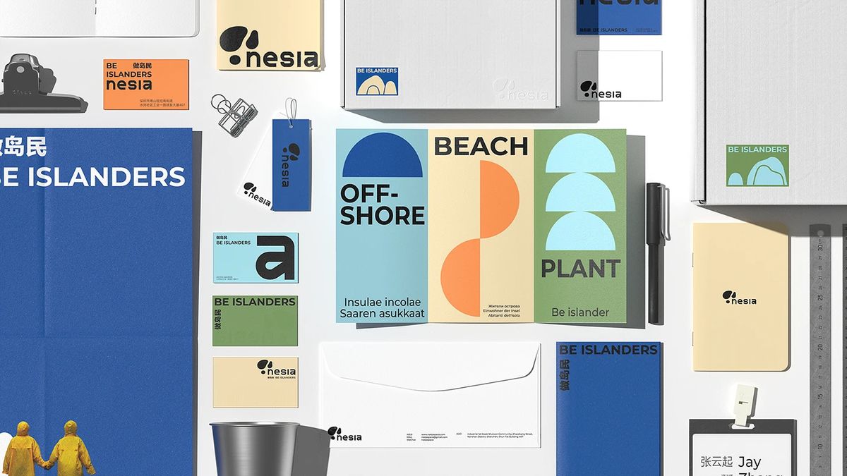 nesia branding hero packaging mockup design