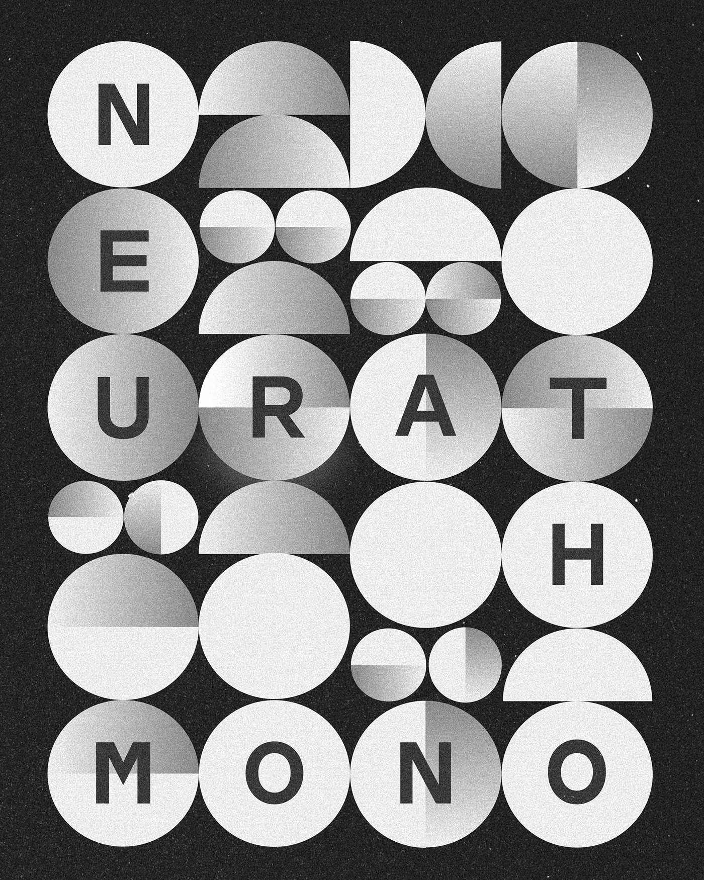 Neurath Mono Type Family typography hero graphic mockup