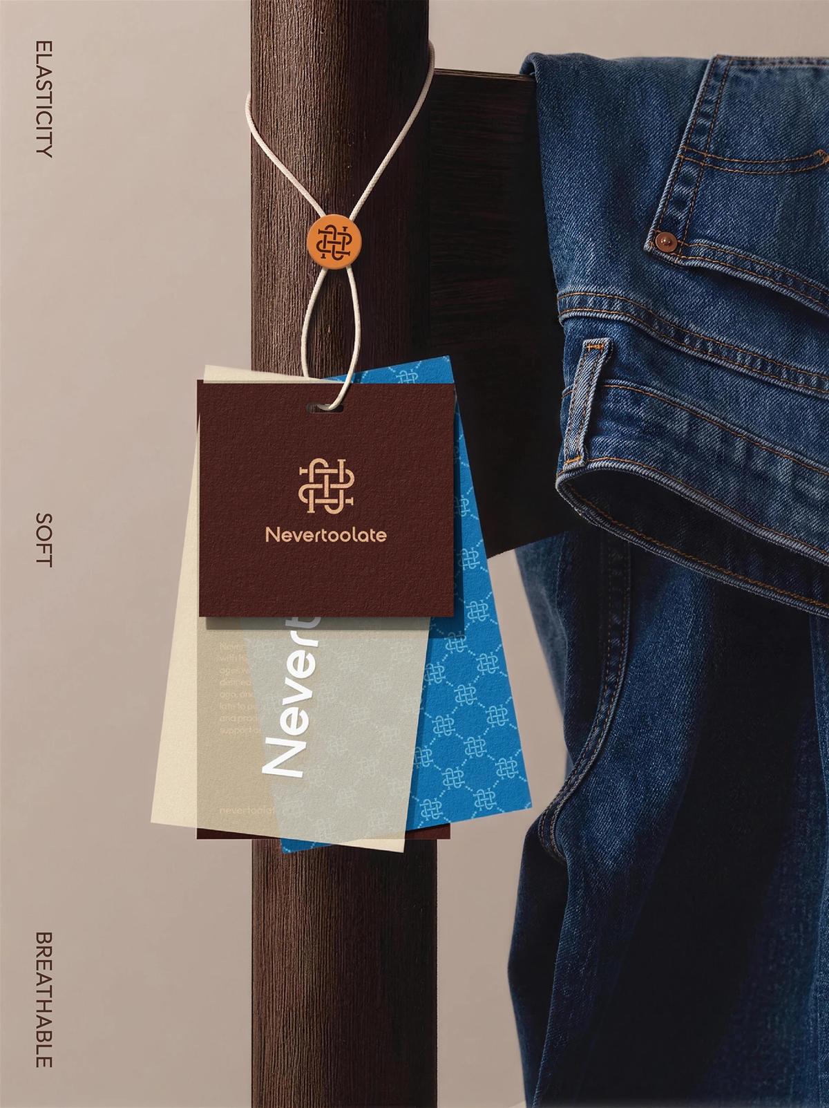NevertoolateApparel merchandise design layout branding