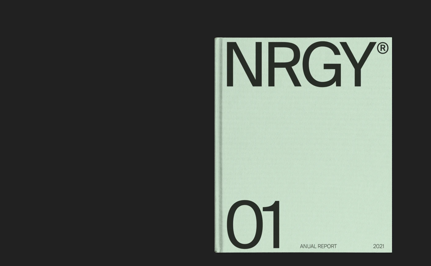 NRGY · Annual Report branding color system design