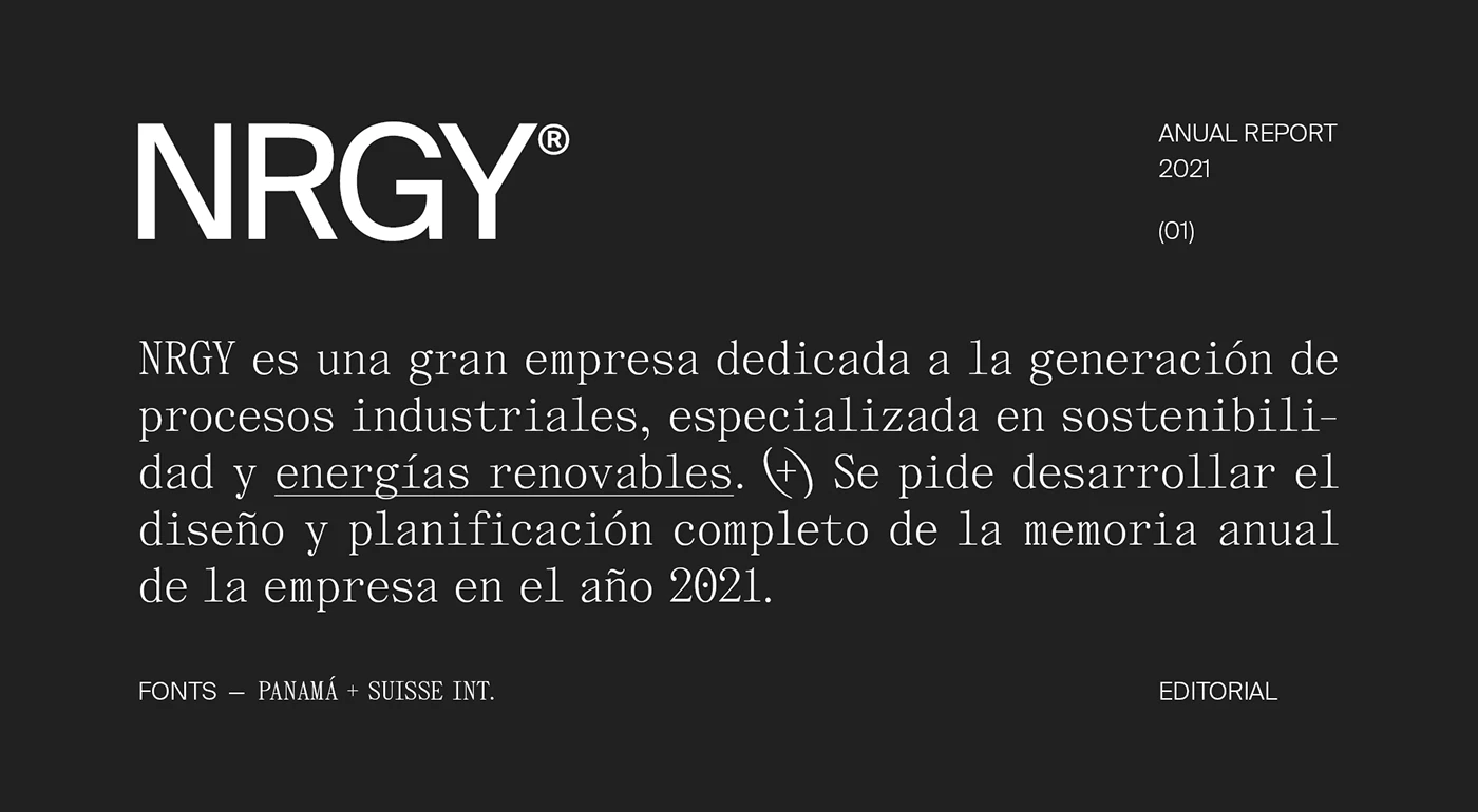 NRGY · Annual Report branding packaging graphics layout