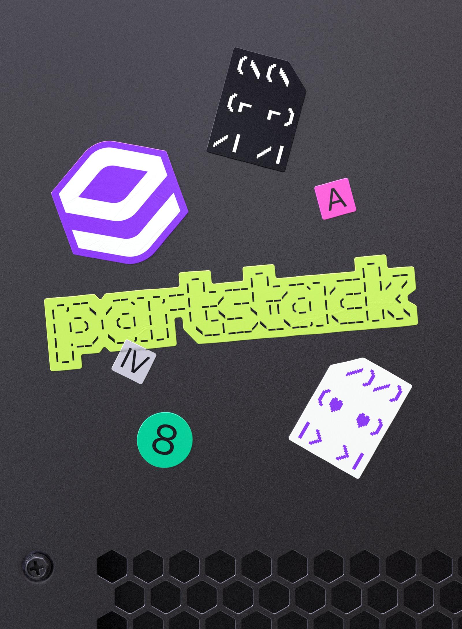 Partstack branding stickers merchandise