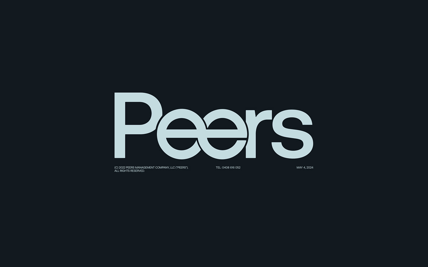 Peers branding wordmark and interlocking typography logotype
