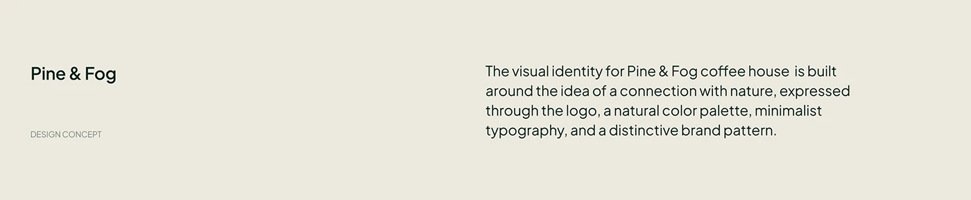 Pine & Fog branding brand design asset