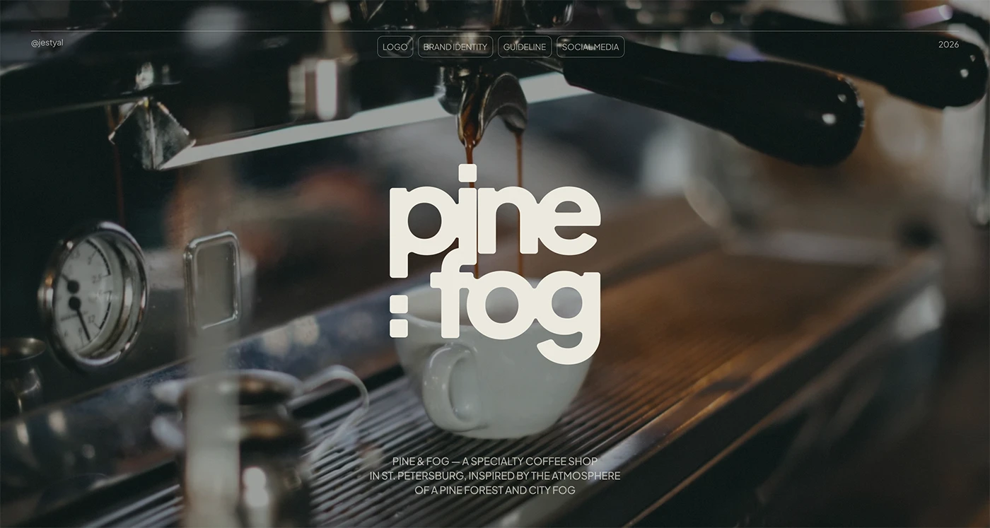 Pine & Fog branding identity typography details