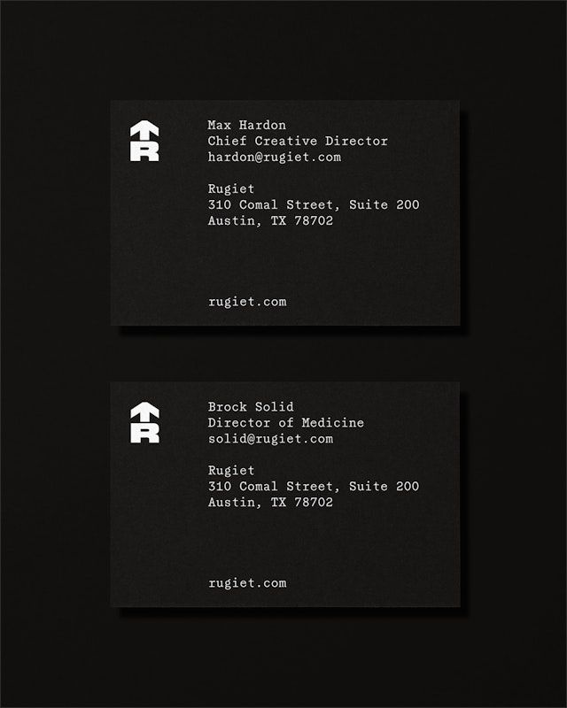 Rugiet typography design details branding