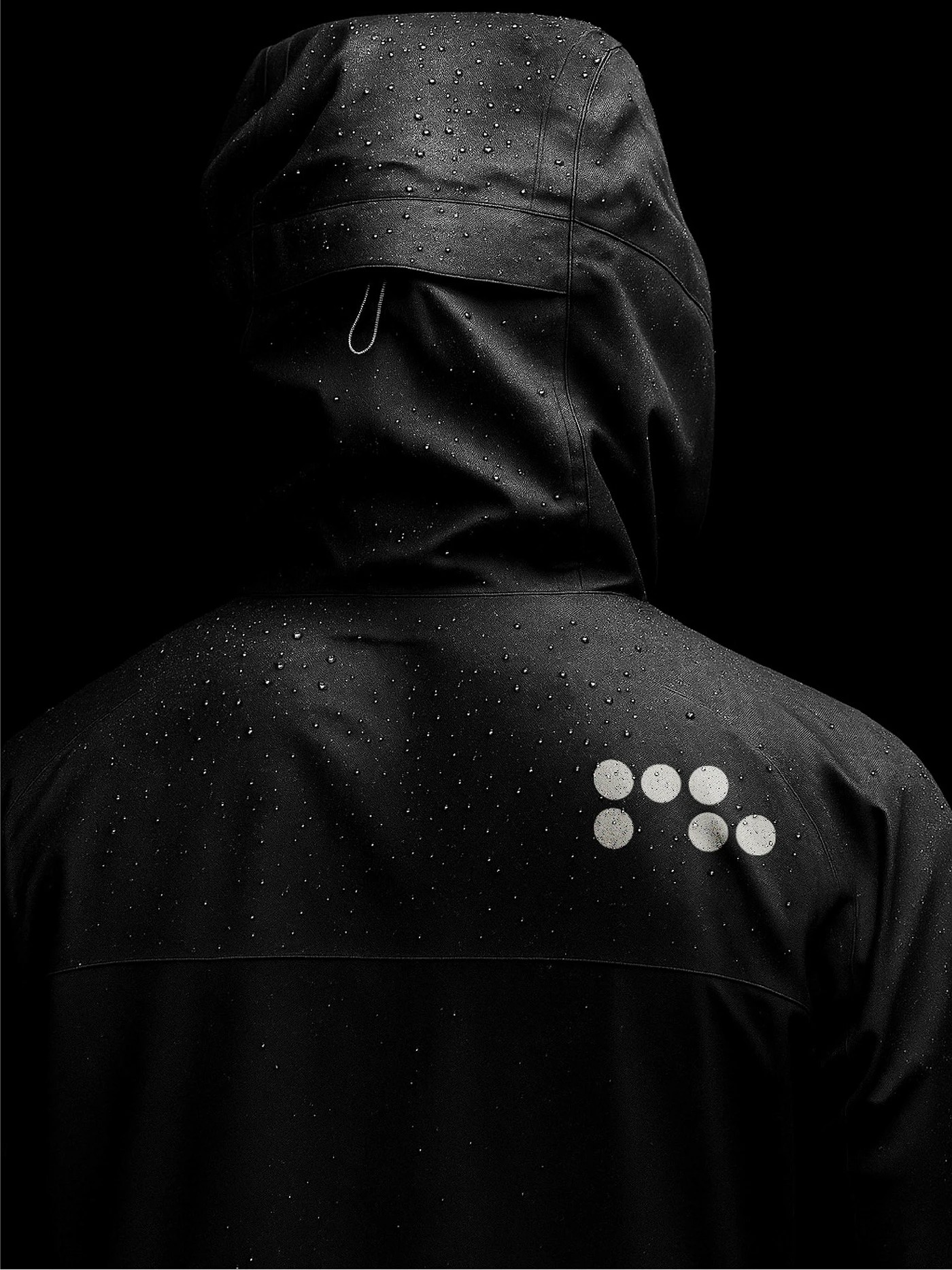 Runlab branding technical running jacket with reflective dot logo