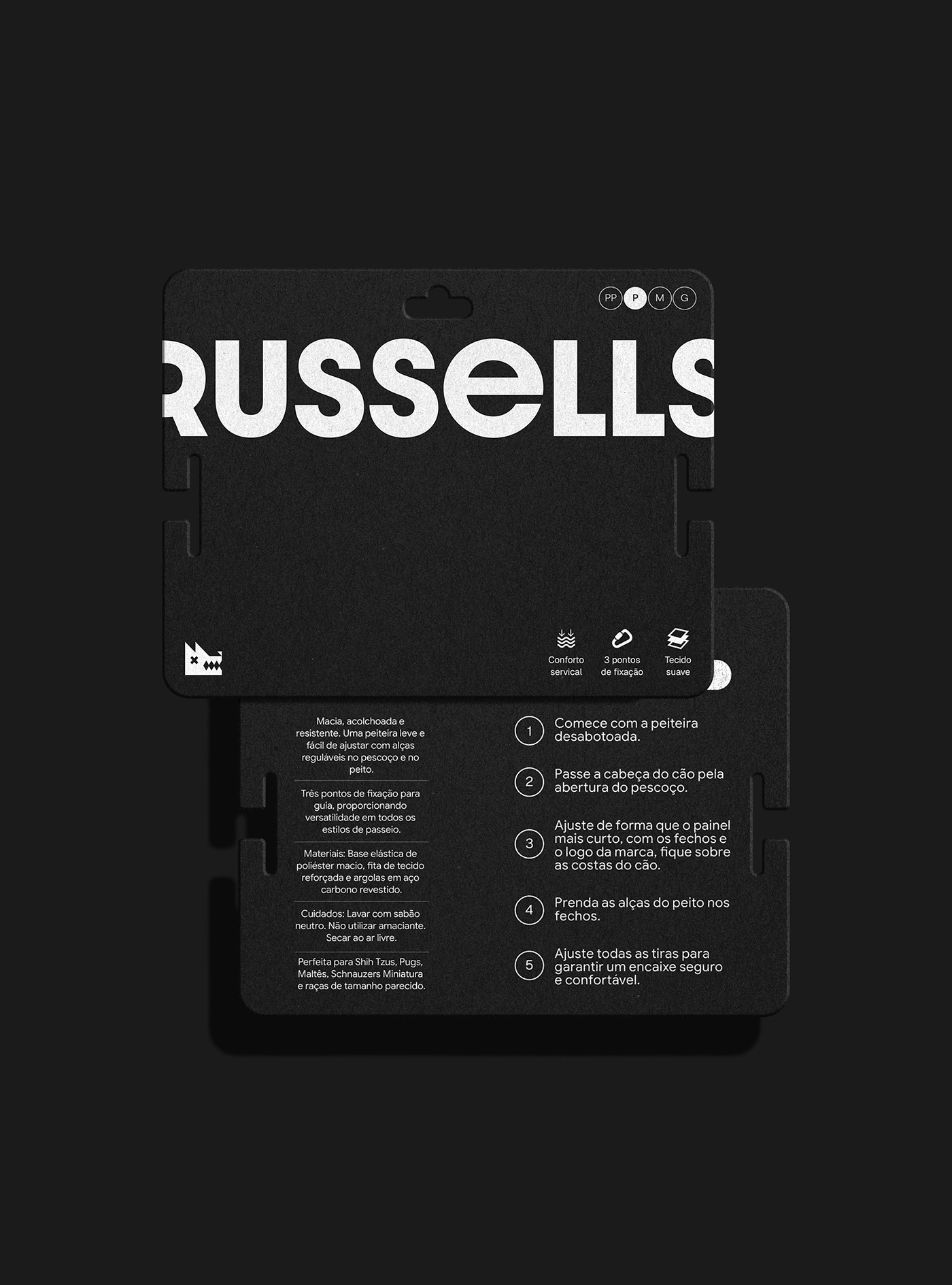 Russells branding packaging graphics layout