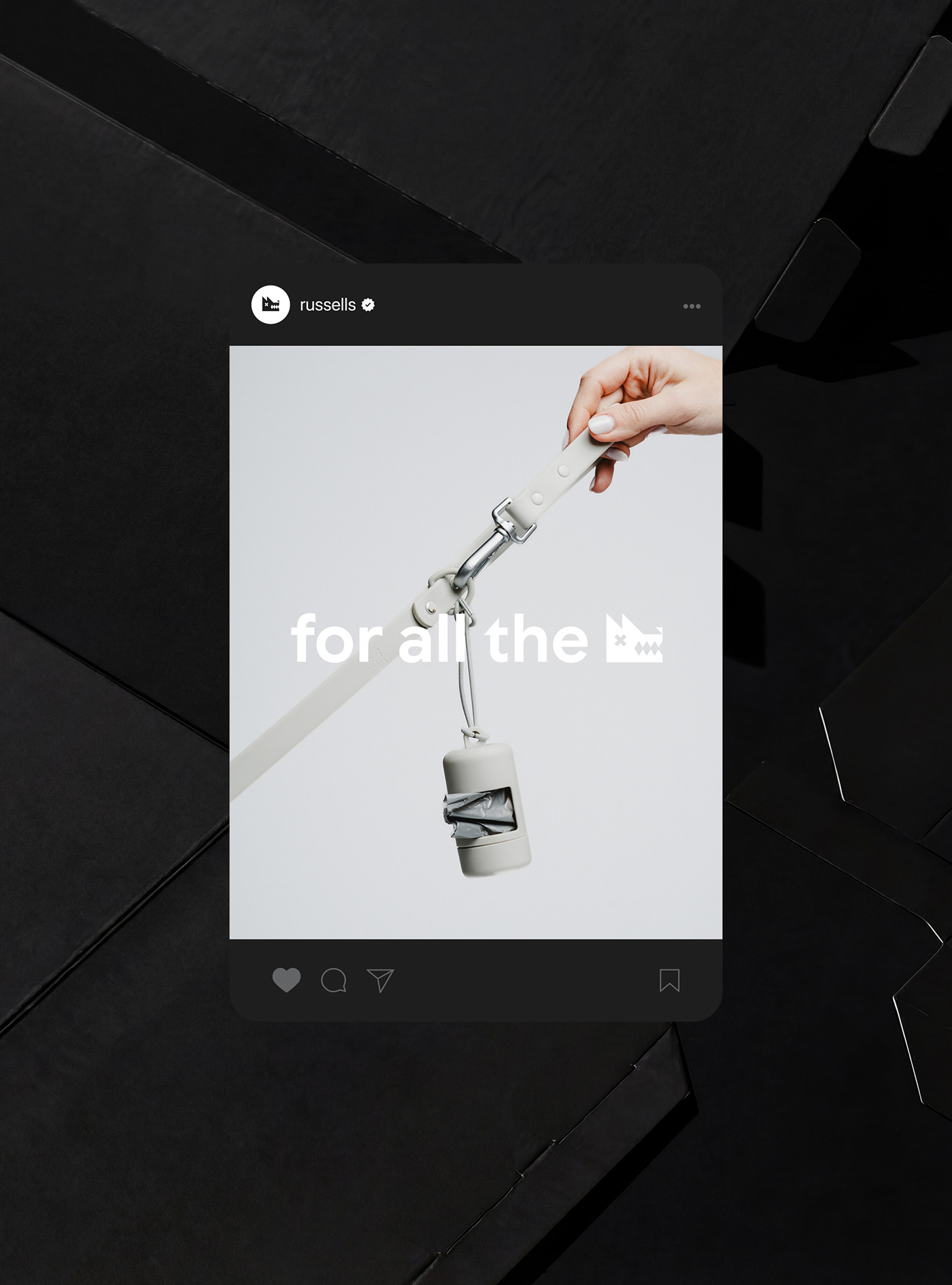 Russells branding mobile app UI mockup