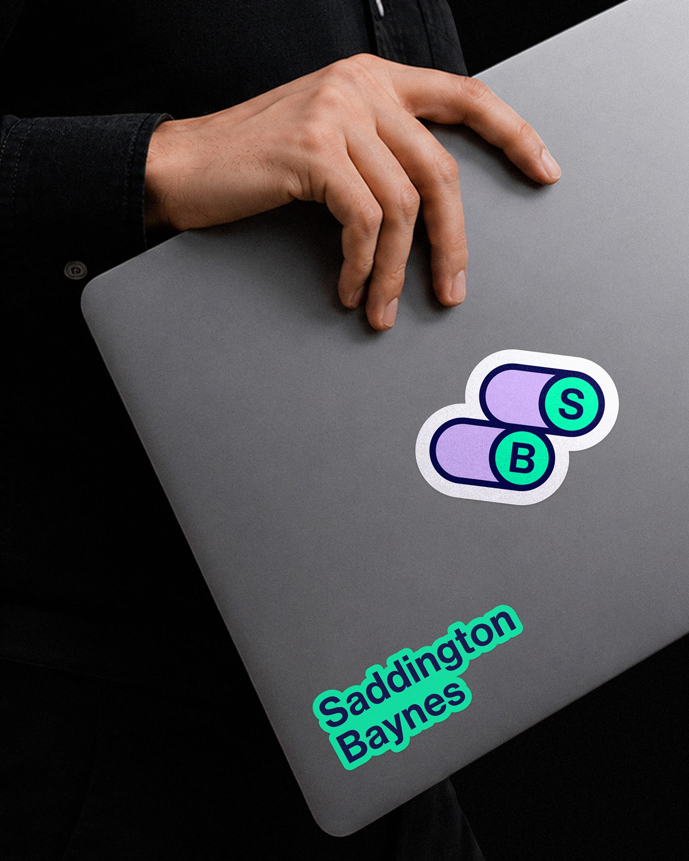 Saddington Baynes 3D visual identity glass refractive letterform grid