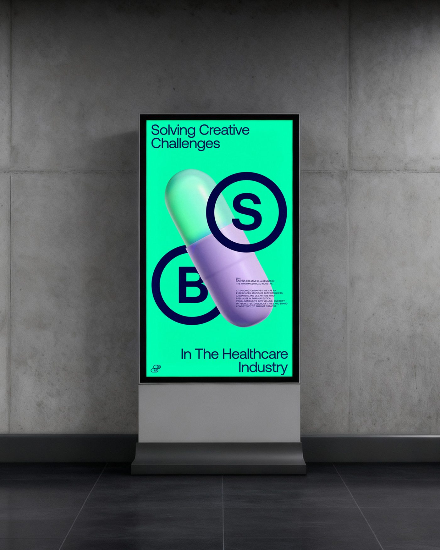 Saddington Baynes 3D visual identity volumetric neon lighting render