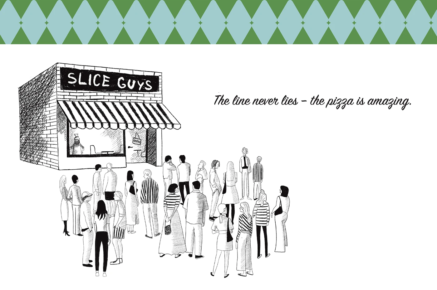 Slice Guys pizzeria branding identity typography details