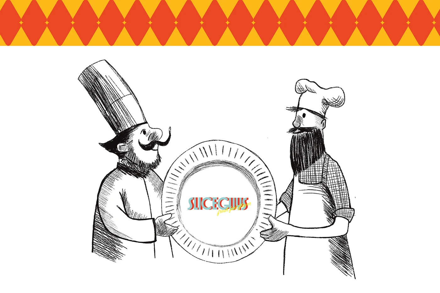 Slice Guys pizzeria branding color system design