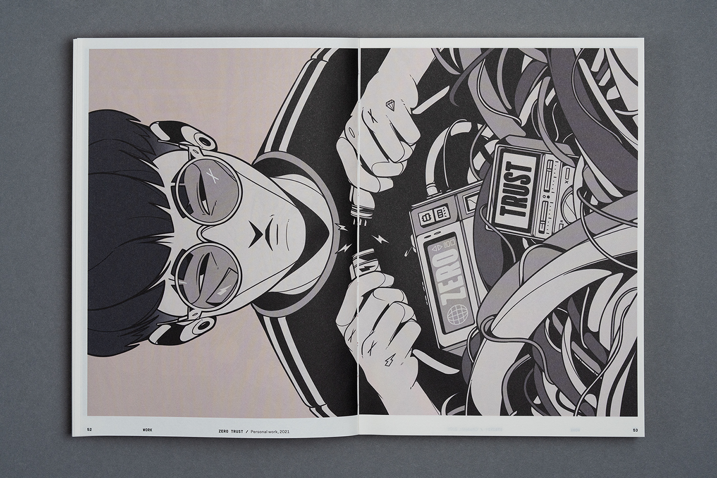 The NoGood Book Zero Trust character illustration spread