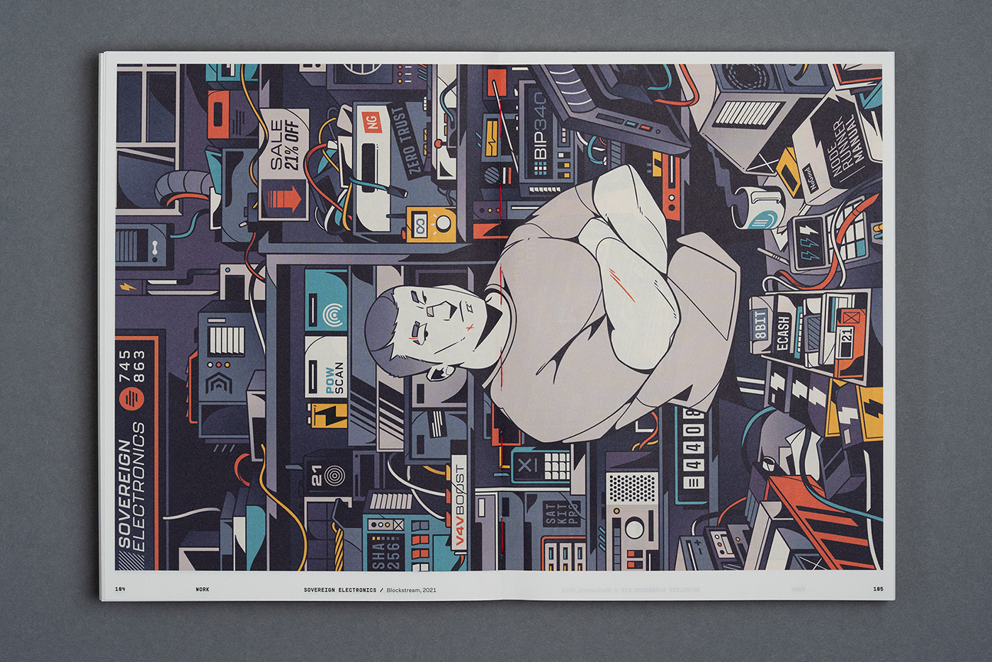 The NoGood Book Sovereign Electronics detailed illustration spread