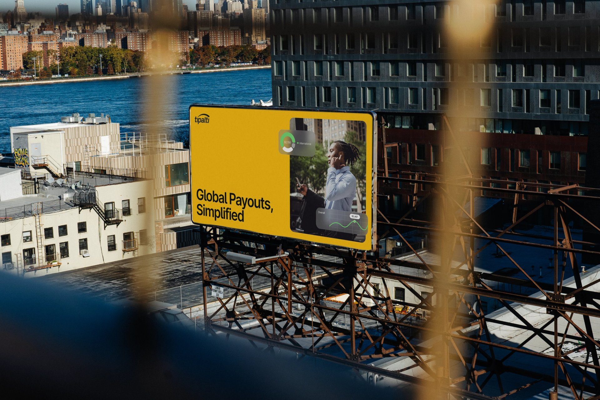 Tipalti web design outdoor billboard layout display