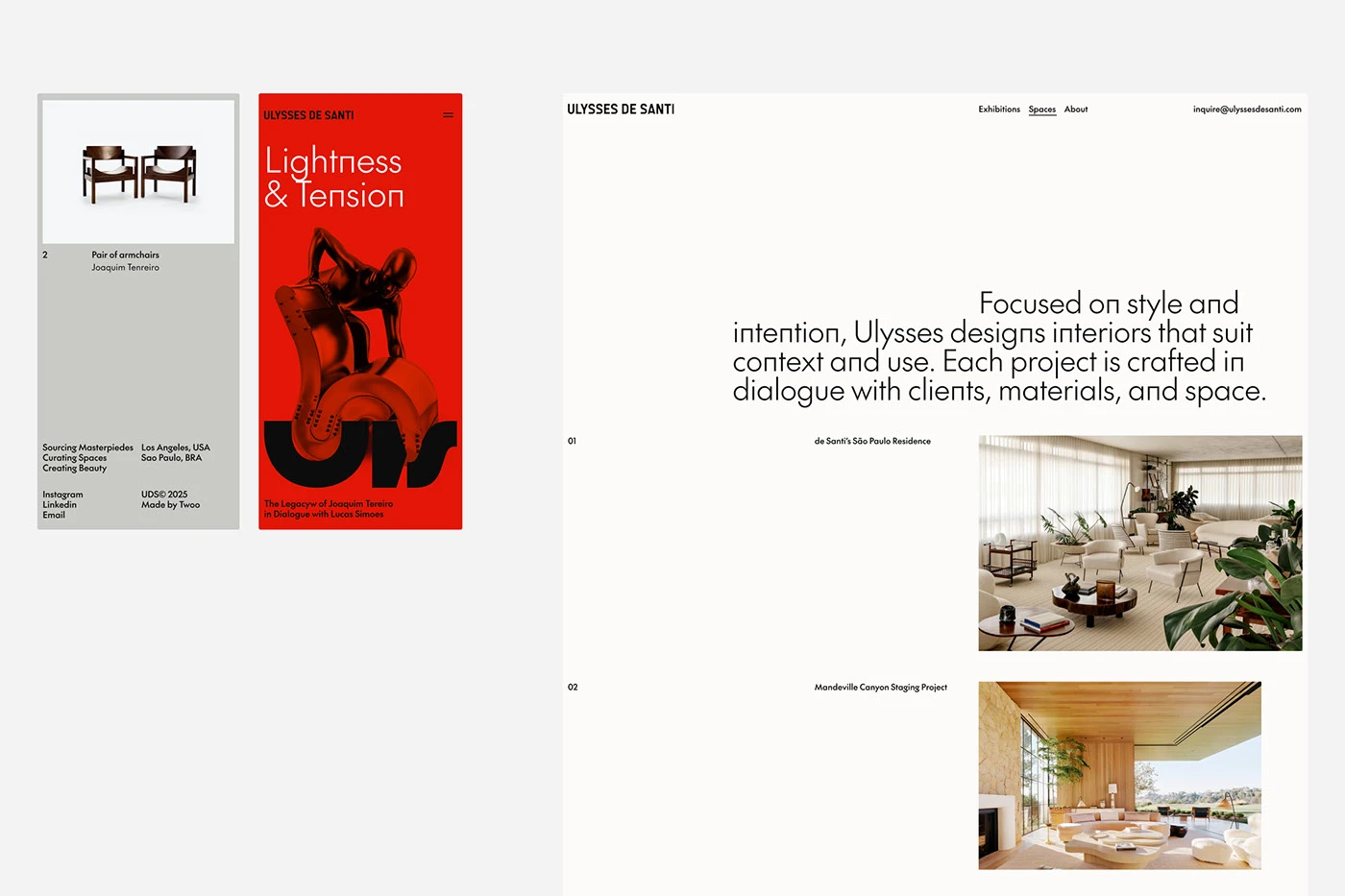 UDS Website stationary visual web design details