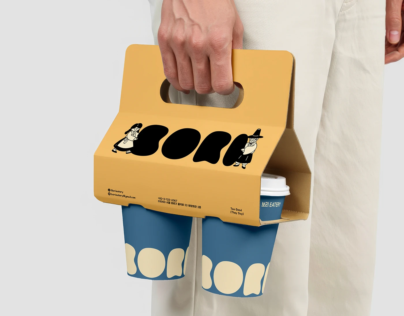 Bori Cafe branding stationary materials