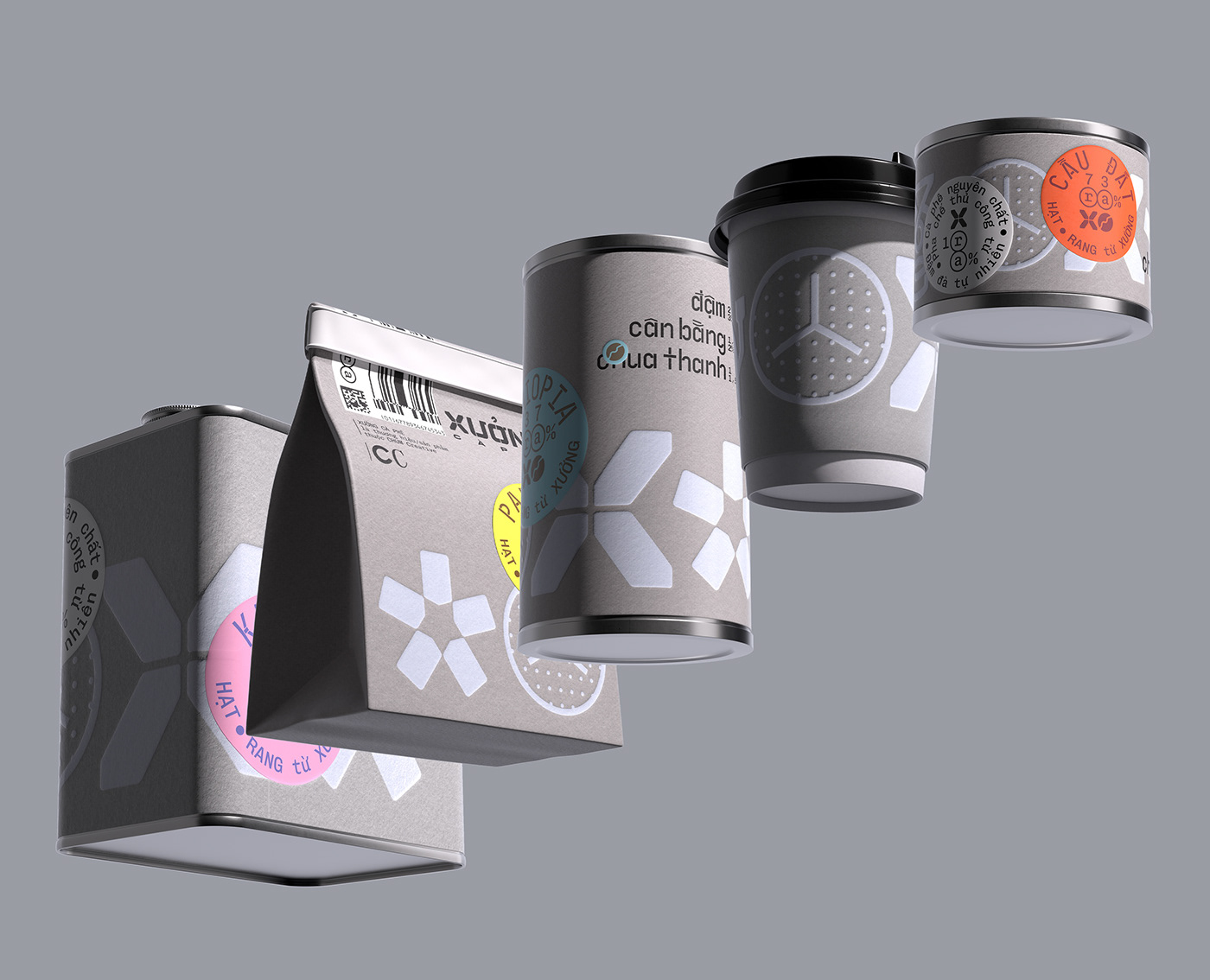 Xuong Caphe branding hero layout mockup