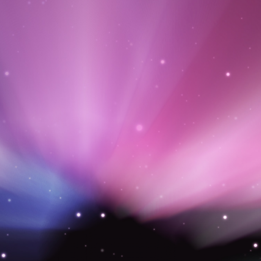 Leopard's Aurora Borealis wallpaper in GIMP