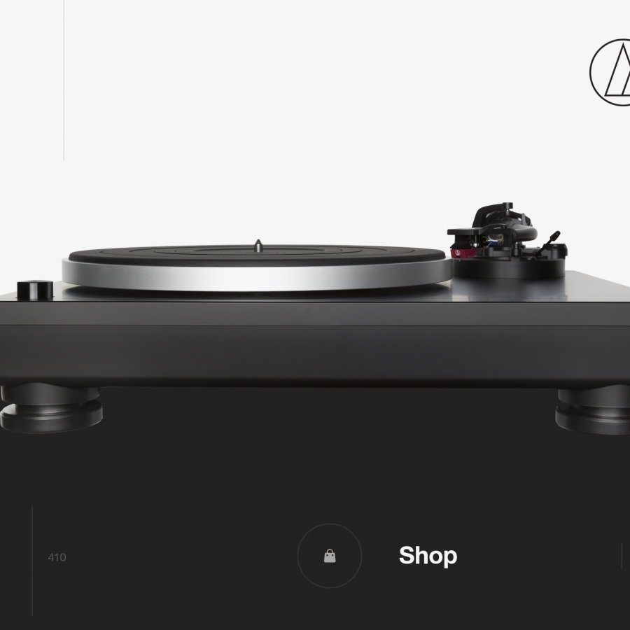 Minimalist Web Design Project for Audio-Technica.