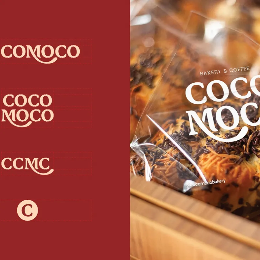 Tactile Bakery Branding for Cocomoco Identity System