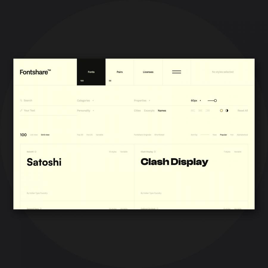 Fontshare Free Fonts: 100 Quality Typefaces for Designers
