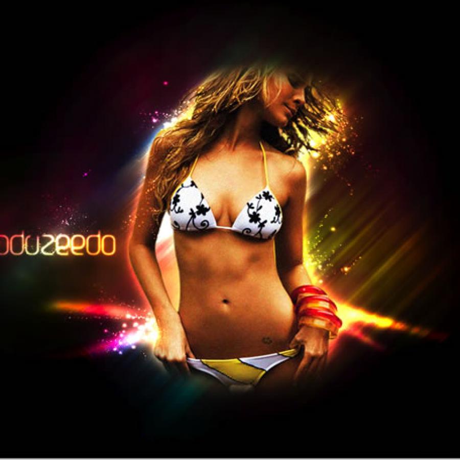 Sparkling Hot Girl in Photoshop