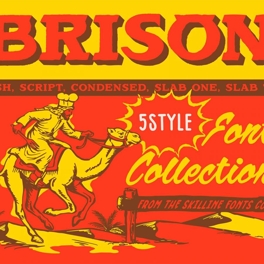 SFC Brison — Bold Retro Western Typeface Bundle