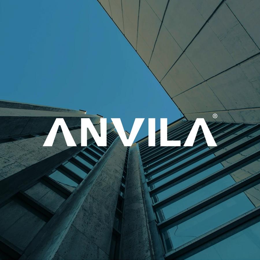 Architecture Brand Identity Design: Anvila Wordmark as Floor Plan