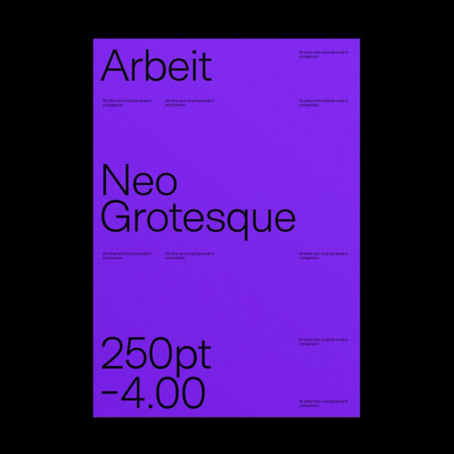 Arbeit - Functional Neo-Grotesque Typeface