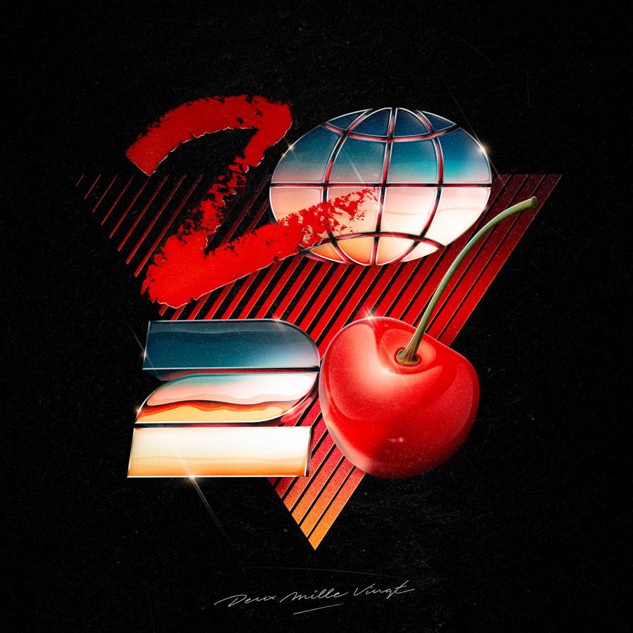 Graphic Design: Happy New Year 2020 with an 80s Look